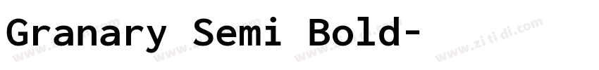 Granary Semi Bold字体转换
